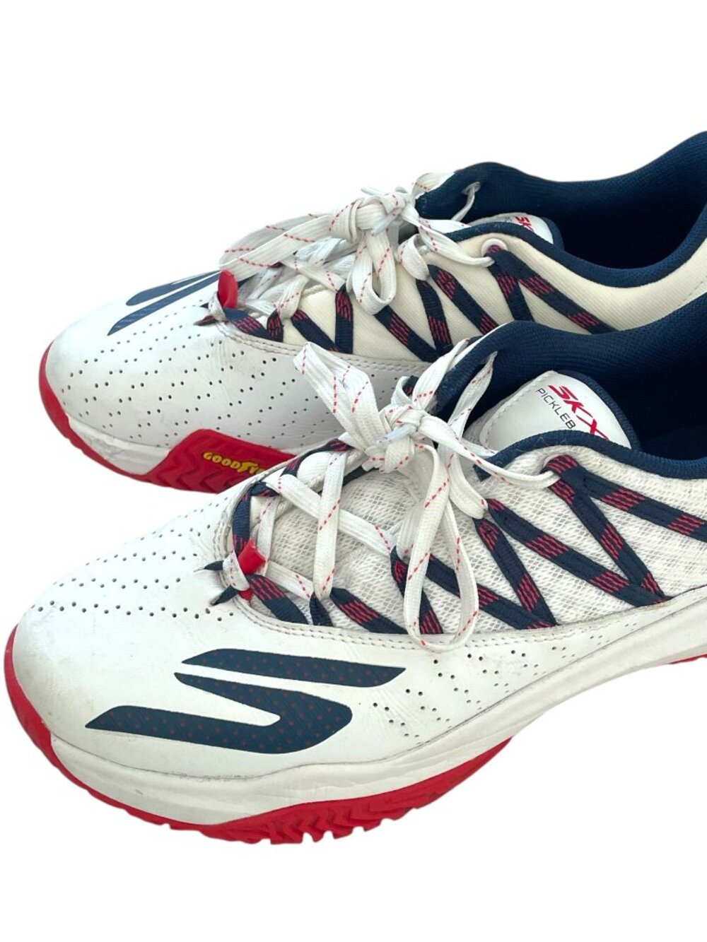 Skechers Viper Court Rally Pickleball Shoes Sz 8 Mens / 10 Womens White Sneakers